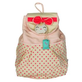 [Pink Candy] Fabric Art School Backpack Outdoor Daypack