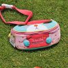 [Smile Puppy] Embroidered Applique Kids Fanny Waist Pack / Travel Lumbar Pack (7.1*3.1*2.8)