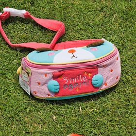 [Smile Puppy] Embroidered Applique Kids Fanny Waist Pack / Travel Lumbar Pack (7.1*3.1*2.8)