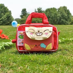 [Catch the Fish-1] Embroidered Applique Kids Fanny Waist Pack / Travel Lumbar Pack (6.7*4.3*2.6)