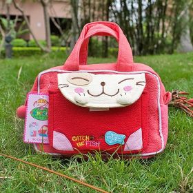 [Catch the Fish-2] Embroidered Applique Kids Fanny Waist Pack / Travel Lumbar Pack (6.7*4.3*2.6)
