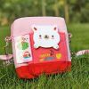 [White Bunny] Embroidered Applique Swingpack Bag Purse / Wallet Bag / Camera Bag (5.4*5.9*2)