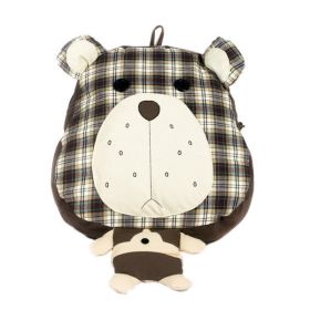 [Cute Bear] 100% Cotton Fabric Art School Backpack / Outdoor Backpack
