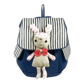 [Sweet Rabbit] 100% Cotton Fabric Art School Backpack / Outdoor Backpack