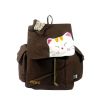 [Cat & Butterfly] 100% Cotton Fabric Art School Backpack / Outdoor Backpack