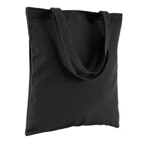 2-piece polyester/cotton duffel bag is lightweight, washable and reusable (black)