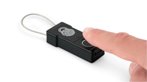 USB Charging Biometric Pad Lock With Cable Locket for Lunch Sandwich Pouch
