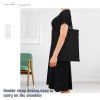 2-piece polyester/cotton duffel bag is lightweight, washable and reusable (black)