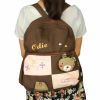 [Bear House] Fabric Art School Backpack Outdoor Daypack