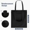 2-piece polyester/cotton duffel bag is lightweight, washable and reusable (black)
