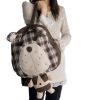 [Cute Bear] 100% Cotton Fabric Art School Backpack / Outdoor Backpack