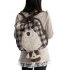 [Cute Bear] 100% Cotton Fabric Art School Backpack / Outdoor Backpack