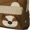 [Playing with Dog] Fabric Art School Backpack Outdoor Daypack