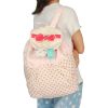 [Pink Candy] Fabric Art School Backpack Outdoor Daypack