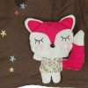 [Cute Fox] Fabric Art School Backpack Outdoor Daypack