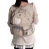 [Cat & Fish] 100% Cotton Fabric Art School Backpack / Outdoor Backpack