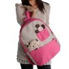 [Cat & Flowers] 100% Cotton Fabric Art School Backpack / Outdoor Backpack