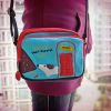 [Hanging Around] Embroidered Applique Swingpack Bag Purse / Wallet Bag / Shoulder Bag (7.1*5.3*3.7)