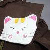 [Cat & Butterfly] 100% Cotton Fabric Art School Backpack / Outdoor Backpack