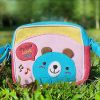 [Blue Bear] Embroidered Applique Swingpack Bag Purse / Wallet Bag / Shoulder Bag (5.5*4.7*1.2)