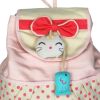[Pink Candy] Fabric Art School Backpack Outdoor Daypack