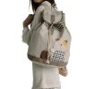 [Happy Cat] 100% Cotton Fabric Art School Backpack / Outdoor Backpack