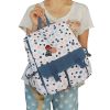 [Date with Sun] Fabric Art School Backpack Outdoor Daypack