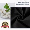 2-piece polyester/cotton duffel bag is lightweight, washable and reusable (black)