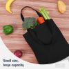 2-piece polyester/cotton duffel bag is lightweight, washable and reusable (black)