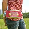 [Happy Cat] Embroidered Applique Kids Fanny Waist Pack / Travel Lumbar Pack (7.1*3.1*2.8)