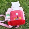 [White Bunny] Embroidered Applique Swingpack Bag Purse / Wallet Bag / Camera Bag (5.4*5.9*2)