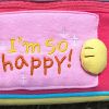 [Happy Cat] Embroidered Applique Kids Fanny Waist Pack / Travel Lumbar Pack (7.1*3.1*2.8)