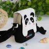 [White Panda] Embroidered Applique Swingpack Bag Purse / Wallet Bag / Camera Bag (3.9*5.1*1.2)