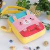 [Lovely Rabbit] Embroidered Applique Fabric Art Shoulder Bag / Swingpack / Travel Bag (8.1*6.5*2.4)