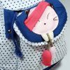 [Lovely Doll] 100% Cotton Fabric Art School Backpack / Outdoor Backpack