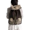 [Lazy Bear] 100% Cotton Fabric Art School Backpack / Outdoor Backpack