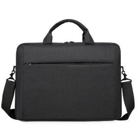 Laptop Shoulder Bag , 15-Inch Laptop or Tablet, Sleek, Durable and Water-Repellent Fabric, Lightweight , Business Casual or School, GX40Q17229, Black (Color: Black)