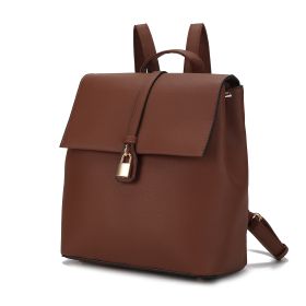 MKF Collection Melanie Vegan Leather Women Backpack by Mia K (Color: Brown)