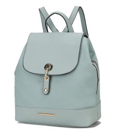 MKF Collection Laura Vegan Leather Backpack by Mia K (Color: Seafoam)