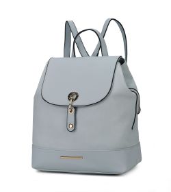 MKF Collection Laura Vegan Leather Backpack by Mia K (Color: Lt Blue)