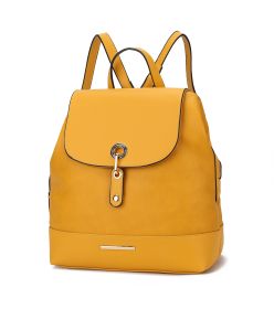 MKF Collection Laura Vegan Leather Backpack by Mia K (Color: Yellow)