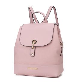 MKF Collection Laura Vegan Leather Backpack by Mia K (Color: Pink)