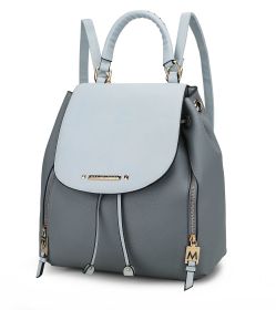 MKF Collection Kimberly Backpack Vegan Leather Women by Mia k (Color: Denim-Lt Blue)