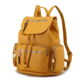 MKF Collection Ivanna Oversize Backpack Purse Vegan Leather Womens by Mia K (Color: Yellow)