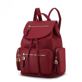 MKF Collection Ivanna Oversize Backpack Purse Vegan Leather Womens by Mia K (Color: Red)