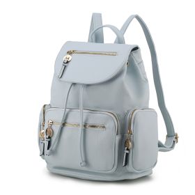 MKF Collection Ivanna Oversize Backpack Purse Vegan Leather Womens by Mia K (Color: Lt Blue)