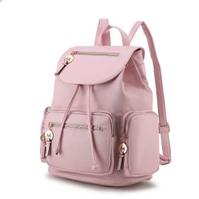 MKF Collection Ivanna Oversize Backpack Purse Vegan Leather Womens by Mia K (Color: Pink)