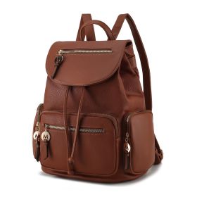 MKF Collection Ivanna Oversize Backpack Purse Vegan Leather Womens by Mia K (Color: Brown)