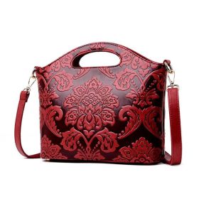 Designer Women Bag Luxurious Handbag Leather Women Crossbody Bag (Color: Red)