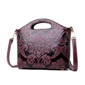 Designer Women Bag Luxurious Handbag Leather Women Crossbody Bag (Color: Purple)